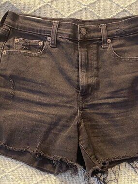 Gap women's high-rise jean shorts black size 27
